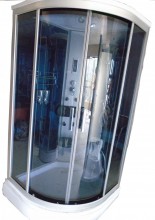 Classy Frameless Shower Room with Sliding Doors & Chrome Finish