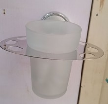 Wall-Mounted Stainless Steel Cup Holder for Bathroom & Kitchen