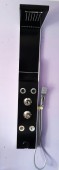 Alma Modern Shower Panel with Tap and 4 Body Massage Jets- Black