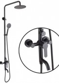Aberlite Round Square Shower Set – Dual Function Rain Shower with Mixer