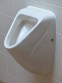 Compact Manual Ceramic Urinal Bowl for Small Bathrooms