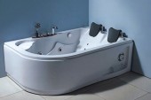 Right-Side Massage Jacuzzi Bathtub with Jets & Headrest