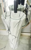 Ceramic Freestanding Basin for Bathroom and Living Room Use