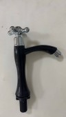 Frakem Plastic Wash Basin Tap with Star Chrome Control (Black)